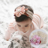 High Quality Cute Kids Headband Big Flowers Lace Newborn Elastic Hairbands Hair Accessories For Children Girls Headwear A279-2