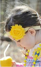 High Quality Cute Kids Headband Big Flowers Lace Newborn Elastic Hairbands Hair Accessories For Children Girls Headwear A279-2