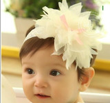 High Quality Cute Kids Headband Big Flowers Lace Newborn Elastic Hairbands Hair Accessories For Children Girls Headwear A279-2