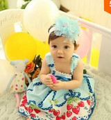High Quality Cute Kids Headband Big Flowers Lace Newborn Elastic Hairbands Hair Accessories For Children Girls Headwear A279-2