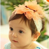 High Quality Cute Kids Headband Big Flowers Lace Newborn Elastic Hairbands Hair Accessories For Children Girls Headwear A279-2