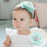 High Quality Cute Kids Headband Big Flowers Lace Newborn Elastic Hairbands Hair Accessories For Children Girls Headwear A279-2