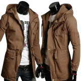 High Quality Cotton Trench Coat Men Fashion Slim Men's Jackets Outerwear Casual Windbreaker Mens Trench Coat Overcoat Casacos