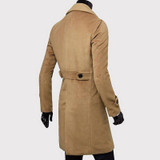 High Quality Coat Men Double Buttons Sobretudo Masculino Slim Fit Long Trench Coat Men Autumn Overcoat