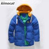 High Quality Boy Winter Coat kids clothes 2017 New Boys Blue winter coats &amp; Jacket kids Zipper jackets Boys thick Winter jacket