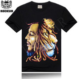 High Quality Bob Marley Quotes Music Reggae Rastafari men's high quality tee t-shirt dress camisetas camisa clothing t shirt