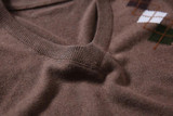 High quality autumn winter new fashion v-neck sleeveless plaid sweater men casual sweater cashmere vest