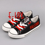 High Quality Atlanta Falcons Football Team Print Casual Shoes Black Red White Logo Cavans Shoes Custom Any Styles Teams