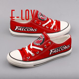 High Quality Atlanta Falcons Football Team Print Casual Shoes Black Red White Logo Cavans Shoes Custom Any Styles Teams