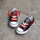 High Quality Atlanta Falcons Football Team Print Casual Shoes Black Red White Logo Cavans Shoes Custom Any Styles Teams