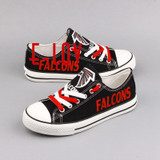 High Quality Atlanta Falcons Football Team Print Casual Shoes Black Red White Logo Cavans Shoes Custom Any Styles Teams