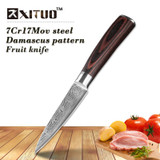 High quality 8"inch Utility Chef Knives Imitation Damascus steel Santoku kitchen Knives Sharp Cleaver Slicing Knives Gift Knife