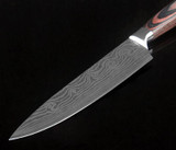 High quality 8"inch Utility Chef Knives Imitation Damascus steel Santoku kitchen Knives Sharp Cleaver Slicing Knives Gift Knife