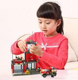 BOHS Fire Station Truck Helicopter Firefighters Figures Engine Children Educational Building Block Toy BOHS Fire Station Truck Helicopter Firefighters Figures Engine Children Educational Building Block Toy