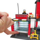 BOHS Fire Station Truck Helicopter Firefighters Figures Engine Children Educational Building Block Toy BOHS Fire Station Truck Helicopter Firefighters Figures Engine Children Educational Building Block Toy