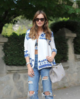 Boho Tops Blouse Summer Autumn Women Clothes Tops Vintage Floral Loose Shawl Cardigan