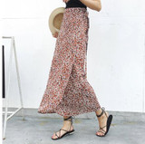 Boho Print Summer Holiday Beach Skirts Women 2018 Casual High Waist Long Slim Wrap Floral Skirt Ladies Bohemia One Piece Skirts