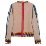 BOHO INSPIRED sweater Appliqued sequin embellished knitted jumpers sleeve women autumn winter chic sweaters and pullovers 2017