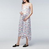 Bohemian Vintage Floral Print Pregnant Maxi Long Dress 2018 Summer Women Casual Loose Sexy Beach Vestidos Maternity Clothings