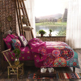 Bohemian Style Floral Printing Twin/Queen/King Size Bedding Set 4pcs Comforter Duvet Cover Set Bed Linen Bedspread Pillowcase