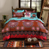 Bohemian Style Floral Printing Twin/Queen/King Size Bedding Set 4pcs Comforter Duvet Cover Set Bed Linen Bedspread Pillowcase
