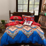 Bohemian Style Floral Printing Twin/Queen/King Size Bedding Set 4pcs Comforter Duvet Cover Set Bed Linen Bedspread Pillowcase
