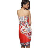 Bohemian European Style Women Dress Quality Low Price Sexy Clothes Vintage Ropa Mujer Print Beach Summer Dress Vestidos De Festa