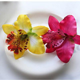 Bohemia Style Bridal Flower Orchid Leopard Hair Clip Beauty Hairpins Barrette Wedding Decoration Hair Accessories Beach Hairwear Bohemia Style Bridal Flower Orchid Leopard Hair Clip Beauty Hairpins Barrette Wedding Decoration Hair Accessories Beach Hairwear