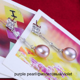 Bohemia Pearl Earrings 925 Silver Jewelry,Natural Freshwater Pearl Earring for Women,Trendy Wedding Girls Gift White Water Drop
