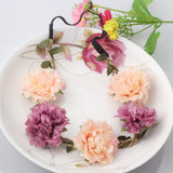 Bohemia Handmade Floral Headband Women Flower Crown Wedding Garland Hair Accessories Girls Flower Hairband Bridal Headdress