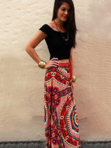 Bohemia Floral-printed Long Skirt Bottoms
