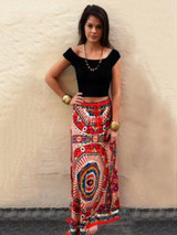 Bohemia Floral-printed Long Skirt Bottoms