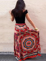 Bohemia Floral-printed Long Skirt Bottoms