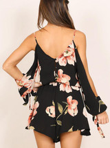 Bohemia Floral Spaghetti-neck Bowknot Romper