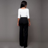 OL New Fashion 2017 Spring and Summer Womens Casual Slim High Waist Flare Wide Leg Palazzo Long Trousers Pants Bell-Bottom
