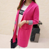 OHRYIYIE Women Sweater Long Cardigan 2018 New Fashion Autumn Winter Long Sleeve Loose Knitted Cardigan female Sweaters Long Coat