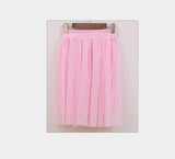 OHRYIYIE Tulle Skirts Women 2017 New Summer High Waist Short Tutu Skirt Female Elastic Waist Pleated Midi Skirt Jupe Femme S1013