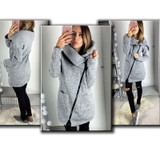 OHRYIYIE Plus Size 5XL Gray Cardigan Women 2018 Spring Autumn Zipper Sweater Women Long Sleeve Pocket Tricot Knitted Cardigan