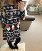 OHRYIYIE Plus Size 5XL Womens Dress 2017 Casual Long Sleeve Print A-Line Dress Female Christmas Party Dresses Vestido De Festa