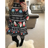 OHRYIYIE Plus Size 5XL Womens Dress 2017 Casual Long Sleeve Print A-Line Dress Female Christmas Party Dresses Vestido De Festa