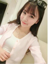 OHRYIYIE Candy Colors Knitted Cardigan Female Spring Autumn Long Sleeve Cardigans For Women Single Breasted Knit Sweater Femme