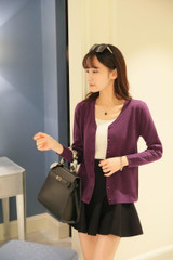 OHRYIYIE Candy Colors Knitted Cardigan Female Spring Autumn Long Sleeve Cardigans For Women Single Breasted Knit Sweater Femme
