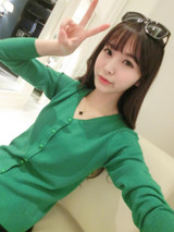 OHRYIYIE Candy Colors Knitted Cardigan Female Spring Autumn Long Sleeve Cardigans For Women Single Breasted Knit Sweater Femme