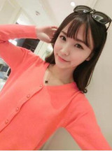 OHRYIYIE Candy Colors Knitted Cardigan Female Spring Autumn Long Sleeve Cardigans For Women Single Breasted Knit Sweater Femme