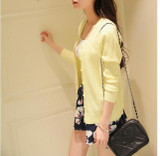 OHRYIYIE Candy Colors Knitted Cardigan Female Spring Autumn Long Sleeve Cardigans For Women Single Breasted Knit Sweater Femme