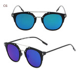 OHMIDA New Fashion Sunglasses Women Brand Designer Cat Eye Sun Glasses Luxury Brand Shade Mirror Glass Men Sunglasses Female