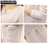 OHCLOTHING 2017 Long Cardigan Women New Fashion Autumn Winter Sweater Women Long Sleeve Knitted Female Tricot Women Clothes