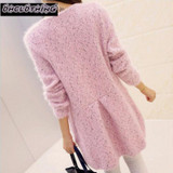 OHCLOTHING 2017 Long Cardigan Women New Fashion Autumn Winter Sweater Women Long Sleeve Knitted Female Tricot Women Clothes