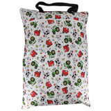 Ohbabyka Lovey Hanging Wet Bag Reusable Cloth Diaper Bags for mum Large Garbage Bag Zippered Washable Baby Diapers Dry Wet Bag