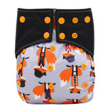 OhBabyKa Baby Bamboo Charcoal Cloth Diaper Reusable Nappy Liners Cloth Pocket Diapers Size Adjustable Washable Diapers 0-3Years